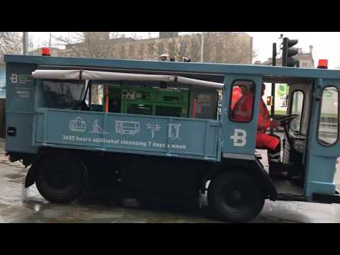 A converted milk float is now helping to clean Bristol city centre’s streets Video