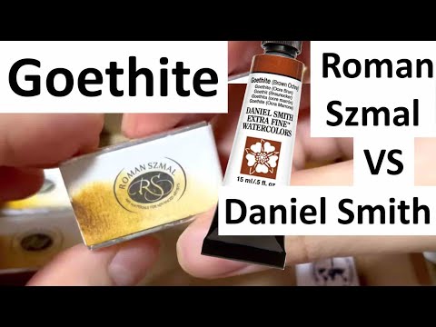 Goethite - Daniel Smith vs Roman Szmal Watercolors