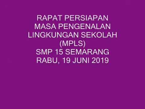 Rapat persiapan MPLS SMP 15 Semarang