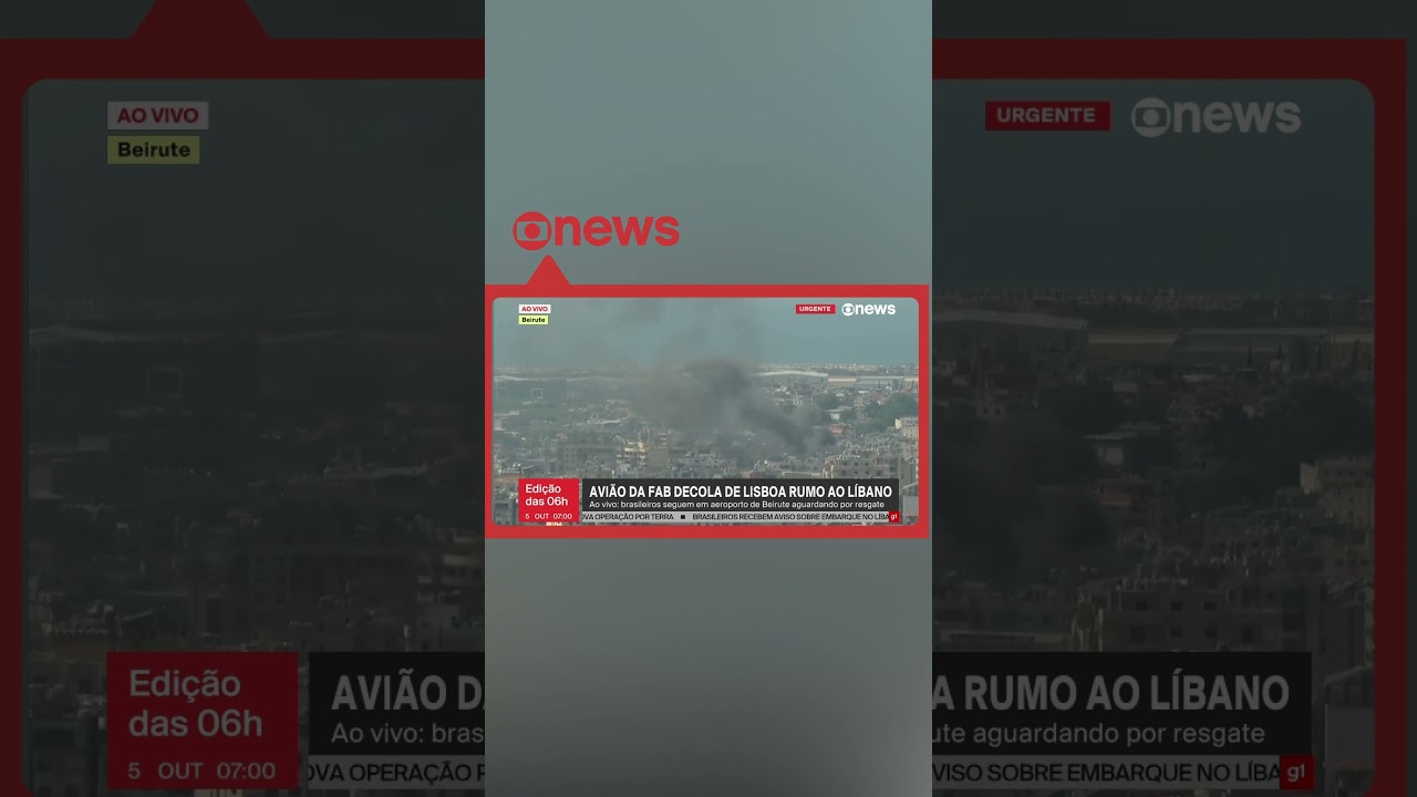 Voo da FAB decola de Lisboa para resgatar brasileiros no Líbano #g1 #noticias