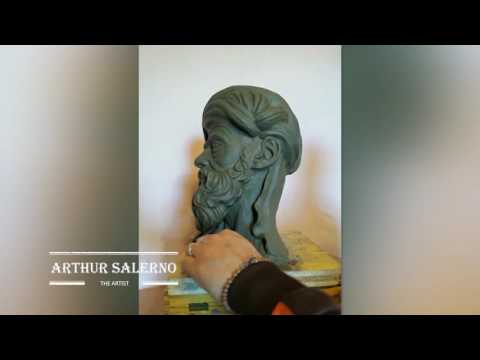 Sculpture study of an old arabic man by Arthur Salerno