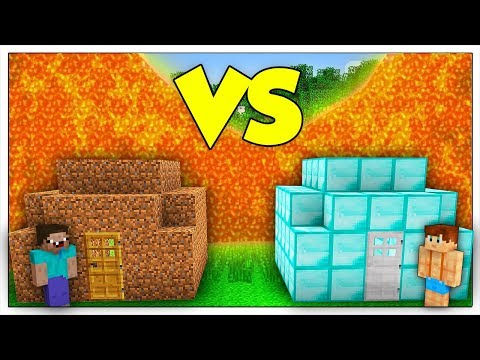 CASA NOOB E PRO CONTRO ONDA GIGANTE DI LAVA! - Minecraft ITA