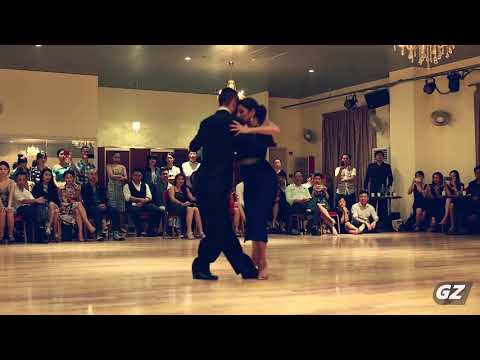  Javier Rodriguez  and  Moira Castellano  are  dancing  to  the  tango  "  El Jaguel  "  by  Carlos di Sarli  at  Guangzhou International Tango Festival  in  2019