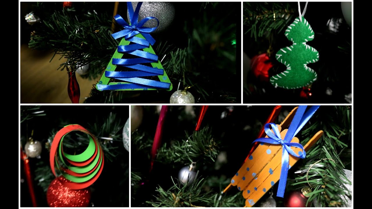Łatwe ozdoby choinkowe dla dzieci | Easy christmas tree decorations DIY