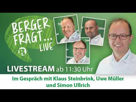 Berger Fragt LIVE - 22. Juli 2020 - Gäste: Klaus Steinbrink, Uwe Müller und Simon Ullrich