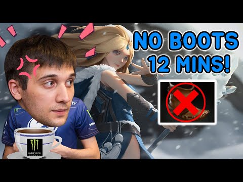 Dota 2: Arteezy - GET HYPED with Monster-Energy Coffee | Bootless Crystal Maiden at 12 Minutes!