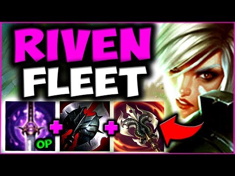 SURVIVE LITERALLY ANYTHING WITH RIVEN FLEET TOP! (100% STRONG) S10 RIVEN GAMEPLAY! League of Legends