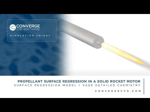 Simulating Combustion in a Solid Rocket Motor Using CONVERGE