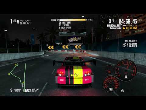 Need for speed Shift-2 Unleashed PC Gameplay | Miami Bayside run Stage-3 | Subaru Impreza