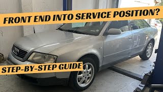 How to put Audi A6 C5 4B Front Lock Carrier / Front End into Service Position