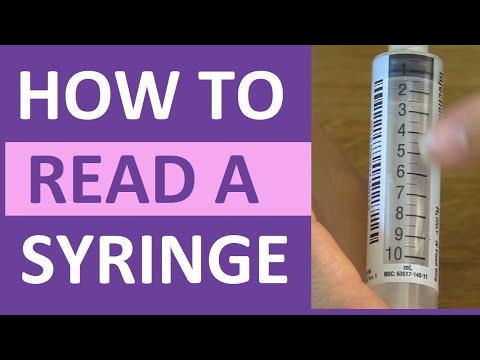 How to read a syringe 3 ml, 1 ml, insulin, & 5 ml/cc/ readin...