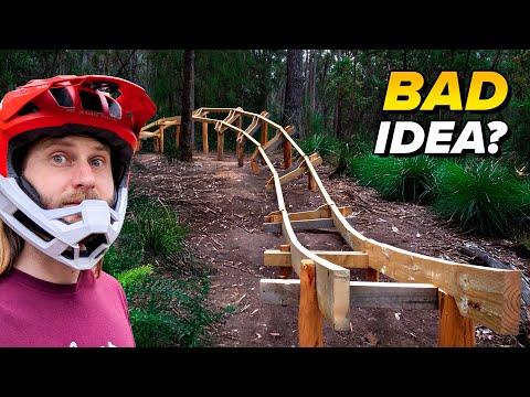I built a wooden rollercoaster to ride on my MTB!