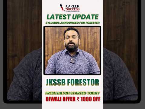Jkssb Forestor Topic Wise syllabus pdf #jkssbjobs #jkssbexam #jkssbforestor #shorts