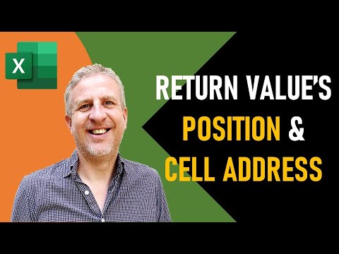 Excel Find Position of a Value in a Range and Return that Value's Cell Address