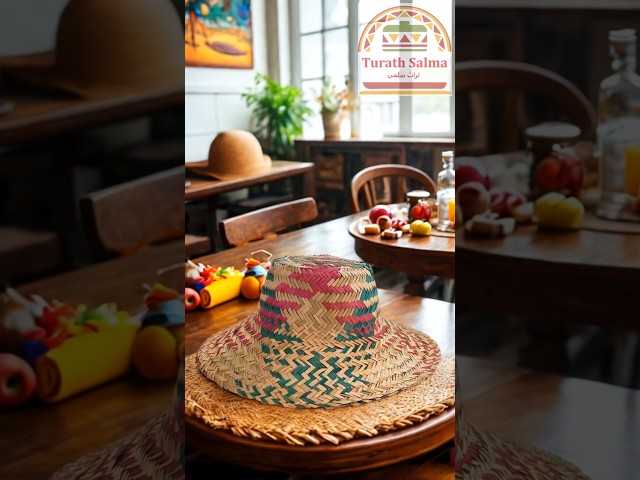 طاقية خوص (ملونة)