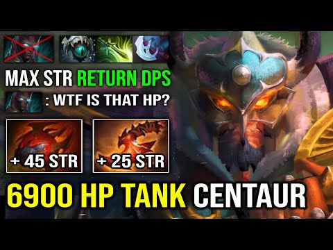 ULTIMATE 6900 HP 1v5 Tank +180 Strength Heart Offlane Centaur Warrunner Vs Pro Terrorblade Dota 2