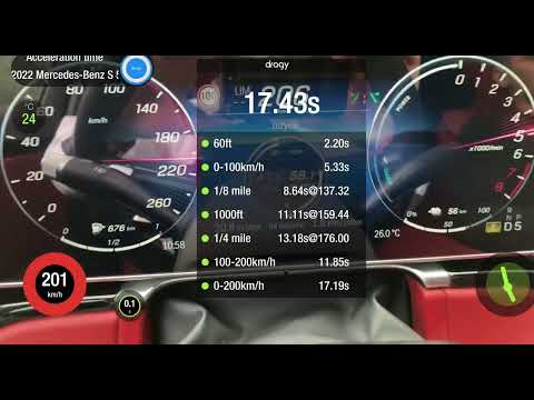 Mercedes S 580e 4matic W223 top speed dragy