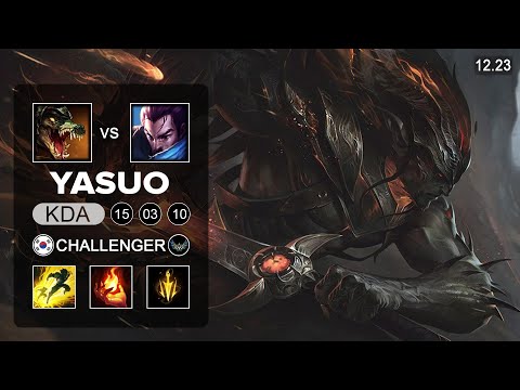 Pz ZZang Yasuo vs Renekton Mid - KR Challenger - Patch 12.23 Season 12