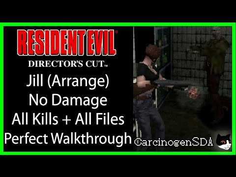 Resident Evil Director's Cut (PS1) No Damage - Jill (Arrange Kill All Enemies PERFECT WALKTHROUGH)