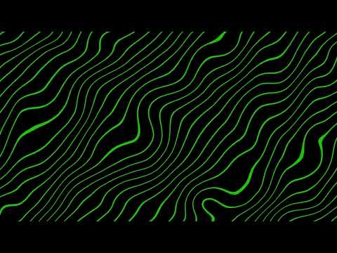Green Wavy Line Background Animation | Black Screen | 4K Seamless Loop