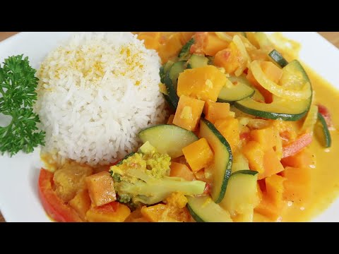 SÜSSKARTOFFEL-KÜRBIS-CURRY |  | Vegetarisches Rezept | Herbstliches Curry | Melodie