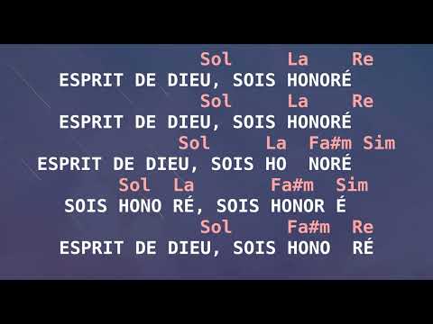 [Paroles] - Esprit de Dieu Sois honoré - Dereck-Jones - accords