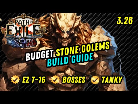POE 3.26 Budget Stone Golem Summoner Build (5Mil DPS) Secrets of the Atlas