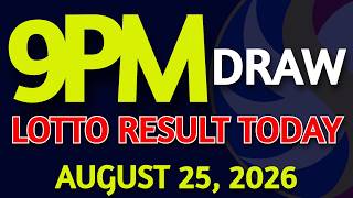 Lotto Result Today 9pm draw August 25, 2026 Tuesday PCSO