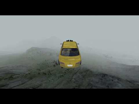 BeamNG big air jump and dive into wormhole