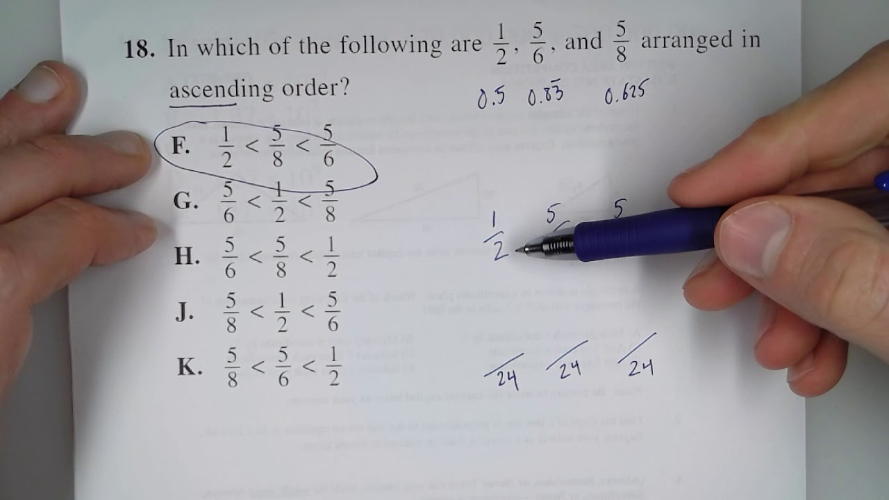 2017 2018 ACT Prep Math #18