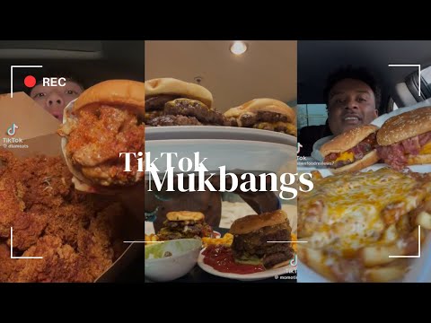 TIKTOK Mukbang Compilation l GMAC Sandwich, Dave’s, Subway, Taco Bell, Wingstop & more | #2