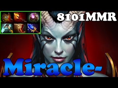 Dota 2 - Miracle- 8126MMR TOP 1 MMR in the World Plays Queen of Pain - Ranked Match