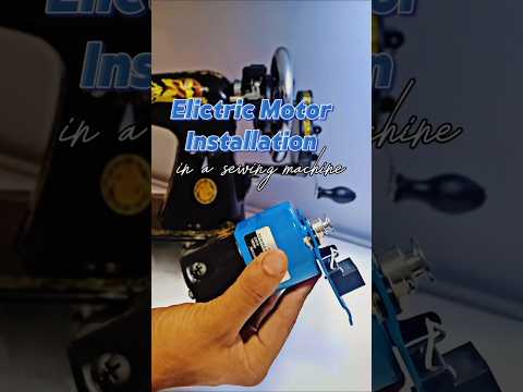Electric motor installation in a sewing machine. #sewing #sewingtools #household #sewingmachine