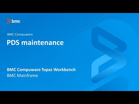 BMC Compuware Topaz Workbench - PDS maintenance
