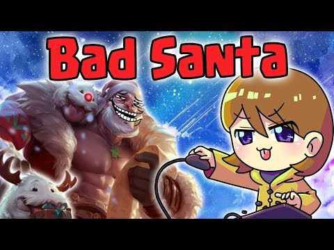Ash_on_LoL - Tilting the jungler! ( ง‾̀◡‾́)ง Running it down bot with bad Santa!