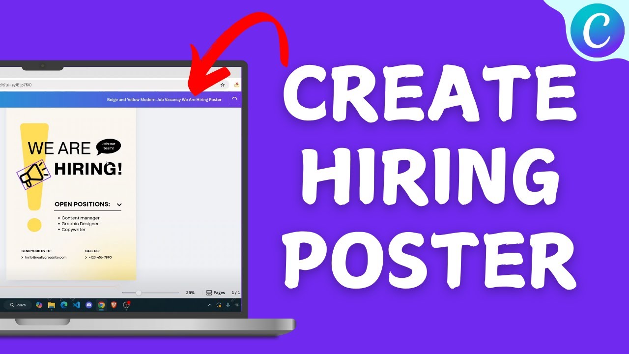 How to Create a Hiring Poster on Canva?