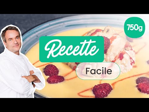 Recette facile : île flottante framboises et verveine - 750g
