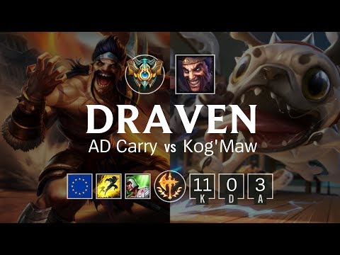 Draven AD Carry vs Kog'Maw - EUW Challenger Patch 8.8