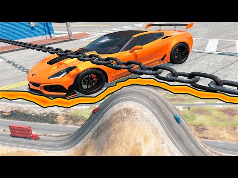 Cars vs Giant Bulge vs Cars vs Chain | BeamNG Drive Car Crashes With Phonk Music | Road Accidents