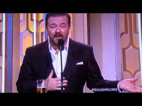 Ricky Gervais Mel Gibson Golden Globes 2016