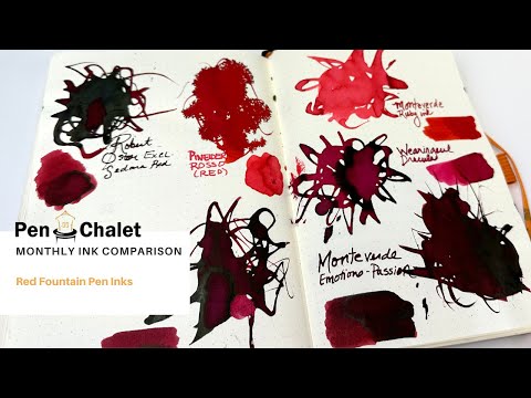 Monthly Ink Comparison: 6 Red Fountain Pen Inks