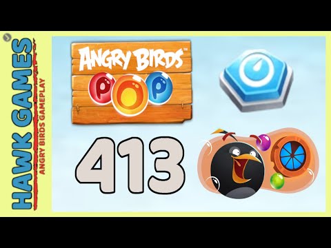 Angry Birds Stella POP Bubble Shooter Level 413 - Walkthrough, No Boosters