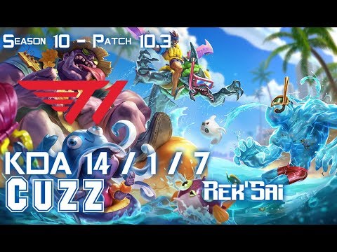 T1 Cuzz REK'SAI vs GRAGAS Jungle - Patch 10.3 KR Ranked