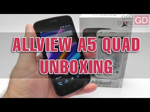 Allview A5 Quad unboxing (Affordable Quad core Phone) - GSMDome.com