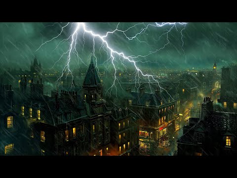 Victorian Ambience: LONDON'S MYSTERY - Stormy Night Cozy City Ambience