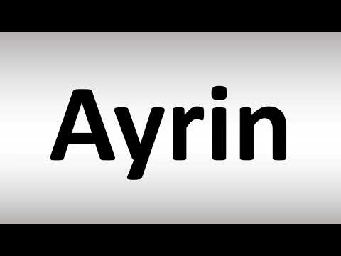 How to Pronunce Ayrin (أيرين , Arabic Name)