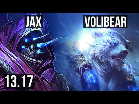 JAX vs VOLIBEAR (TOP) | Rank 7 Jax, 13/2/4, Legendary | TR Challenger | 13.17