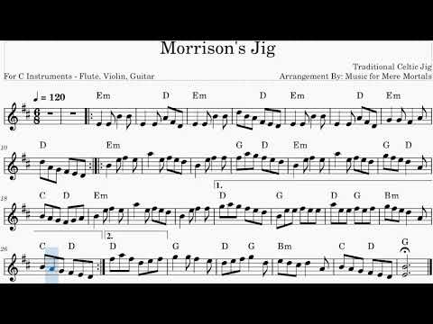 Morrison's Jig - Celtic - Play Along for C Instruments
