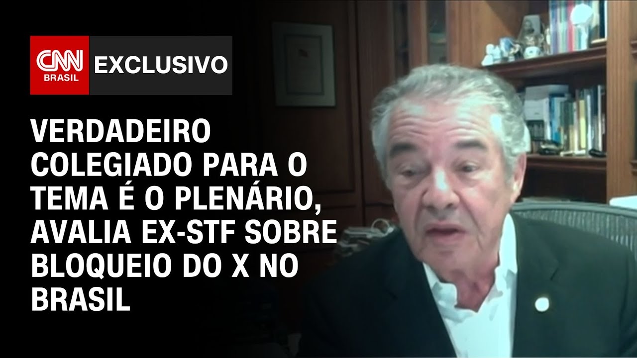 Verdadeiro colegiado para o tema é o plenário, avalia ex-STF sobre bloqueio do X no Brasil | LIVE