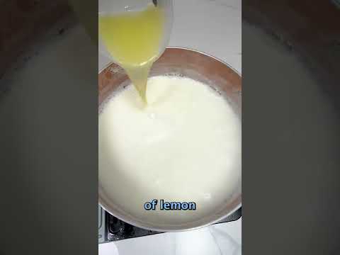 Homemade Cream Cheese #shorts #easyrecipe #creamcheese #3ingredientrecipe